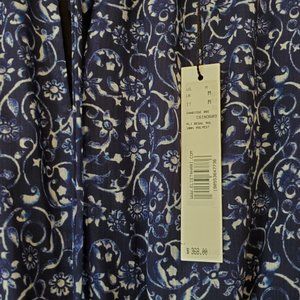 Last Chance! Elie Tahari beautiful boho pattern blue dress NWT M